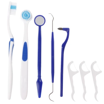 8Pcs/Set PP Dental Care Kit Tooth Brush Dental Flosser Floss Stain Tongue Picks Mirror Teeth Clean
8Pcs/Set PP Dental Care Kit Tooth Brush Dental Flosser Floss Stain Tongue Picks Mirror Teeth Clean