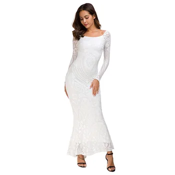 New Style Celebrity Fashion Bandage Elegant Dress Sexy Sequined Women Mermaid Night Club Body con Slash neck Dresses Wholesale
New Style Celebrity Fashion Bandage Elegant Dress Sexy Sequined Women Mermaid Night Club Body con Slash neck Dresses Wholesale