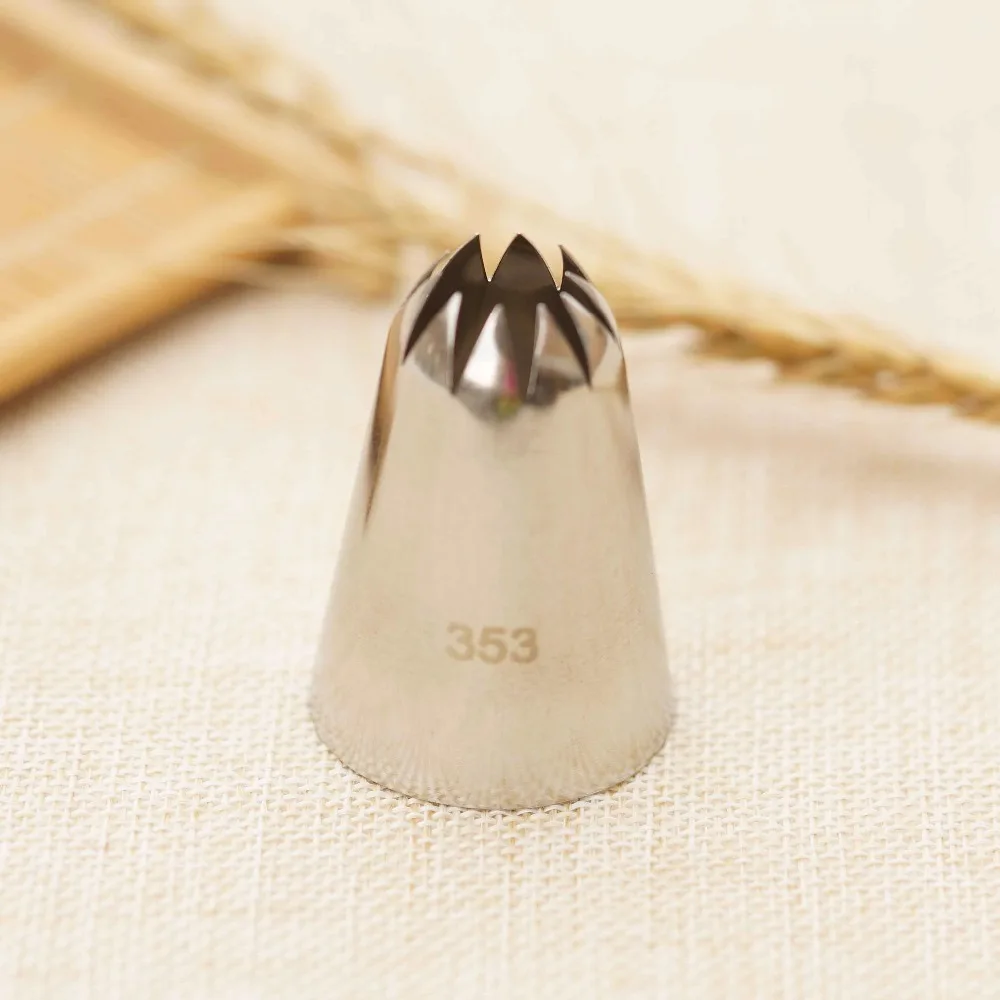 #353 Large Size Close Star Piping Nozzle Cake Cream Decoration Stainless Steel Icing Tips Cupcake Pastry Tools
#353 Large Size Close Star Piping Nozzle Cake Cream Decoration Stainless Steel Icing Tips Cupcake Pastry Tools