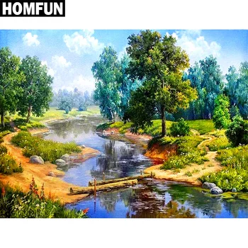 HOMFUN Full Square/Round Drill 5D DIY Diamond Painting "Forest river" 3D Embroidery Cross Stitch 5D Decor Gift A00317
HOMFUN Full Square/Round Drill 5D DIY Diamond Painting "Forest river" 3D Embroidery Cross Stitch 5D Decor Gift A00317