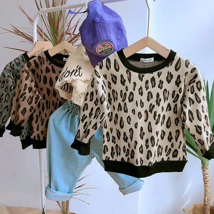 2019 Korea style girls boys leoaprd t-shirt cotton full sleeve fashion autumn kids sweatshirt 3-8t HU5591
2019 Korea style girls boys leoaprd t-shirt cotton full sleeve fashion autumn kids sweatshirt 3-8t HU5591