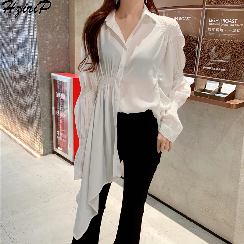 Hzirip 2019 Spring Female Sweet High Quality Casual Irregular Retro White Fresh Solid Single Breasted All-Match Free Shirts
Hzirip 2019 Spring Female Sweet High Quality Casual Irregular Retro White Fresh Solid Single Breasted All-Match Free Shirts