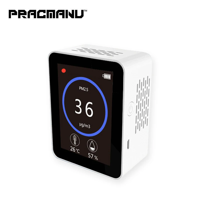 PRACMANU цифровой монитор качества воздуха PM2.5 детектор тестер газовый анализатор