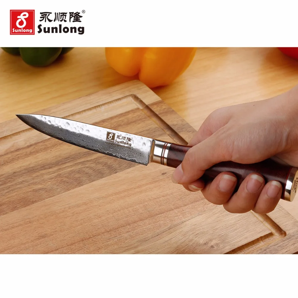 Sunlong 5 inch Utility Knives 67 layer Damascus steel Paring Knives VG10 steel core Pattern steel kitchen knife Slicing Knives
Sunlong 5 inch Utility Knives 67 layer Damascus steel Paring Knives VG10 steel core Pattern steel kitchen knife Slicing Knives