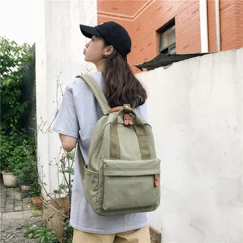 Fashion Solid Color Nylon Backpack Waterproof Women Casual Lady Bag Book Teenage Girl Backpack Vintage Female Student Bag School
Fashion Solid Color Nylon Backpack Waterproof Women Casual Lady Bag Book Teenage Girl Backpack Vintage Female Student Bag School