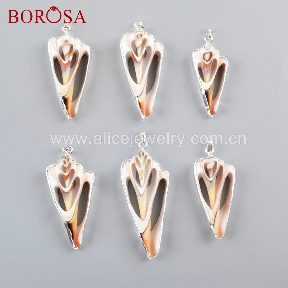 BOROSA 10PCS Silver filled Natural Shell Slice Pendant Beads Jewelry Colorful Mother of Pearl Shell Pendants Necklace gift S1667
BOROSA 10PCS Silver filled Natural Shell Slice Pendant Beads Jewelry Colorful Mother of Pearl Shell Pendants Necklace gift S1667