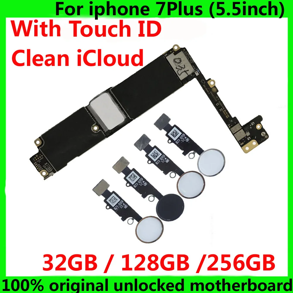 100% Original unlocked for iphone 7 plus Motherboard with / NO Touch ID for iphone 7Plus 7P Mainboard+Chips 32gb / 128gb / 256gb
100% Original unlocked for iphone 7 plus Motherboard with / NO Touch ID for iphone 7Plus 7P Mainboard+Chips 32gb / 128gb / 256gb