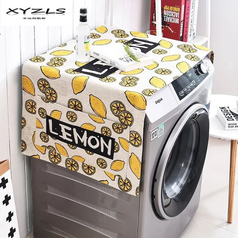 XYZLS Cartoon Lemon Dual-purpose Washing Machine Cover Dust Proof Cover with Storage Pocket for Kitchen Refrigerator 1Piece 
XYZLS Cartoon Lemon Dual-purpose Washing Machine Cover Dust Proof Cover with Storage Pocket for Kitchen Refrigerator 1Piece
