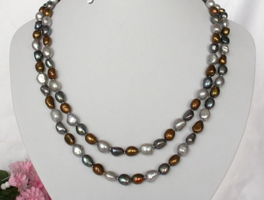 FREE shipping> >>>CLASSIC 48"11mm coffee gray balck baroque freshwater pearls necklace n121 6.07
FREE shipping> >>>CLASSIC 48"11mm coffee gray balck baroque freshwater pearls necklace n121 6.07