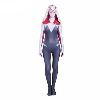 Spider Gwen Stacy Spandex Lycra Zentai Spiderman Costume For Halloween Mask Cosplay Women Female Spider Suit Anti-Venom Gwen
Spider Gwen Stacy Spandex Lycra Zentai Spiderman Costume For Halloween Mask Cosplay Women Female Spider Suit Anti-Venom Gwen