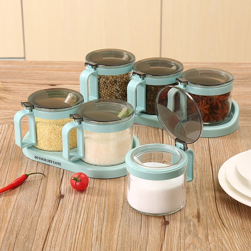 Clear Seasoning Rack Spice Pots Storage Container Condiment Jars Cruet with Cover and Spoon Kitchen Utensils Supplies mx3091140
Clear Seasoning Rack Spice Pots Storage Container Condiment Jars Cruet with Cover and Spoon Kitchen Utensils Supplies mx3091140