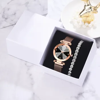 3pc/set Luxury Brand Women Watches Starry Sky Magnet Watch Buckle Fashion Casual Female Wristwatch Dress Simple Bracelet A5
3pc/set Luxury Brand Women Watches Starry Sky Magnet Watch Buckle Fashion Casual Female Wristwatch Dress Simple Bracelet A5