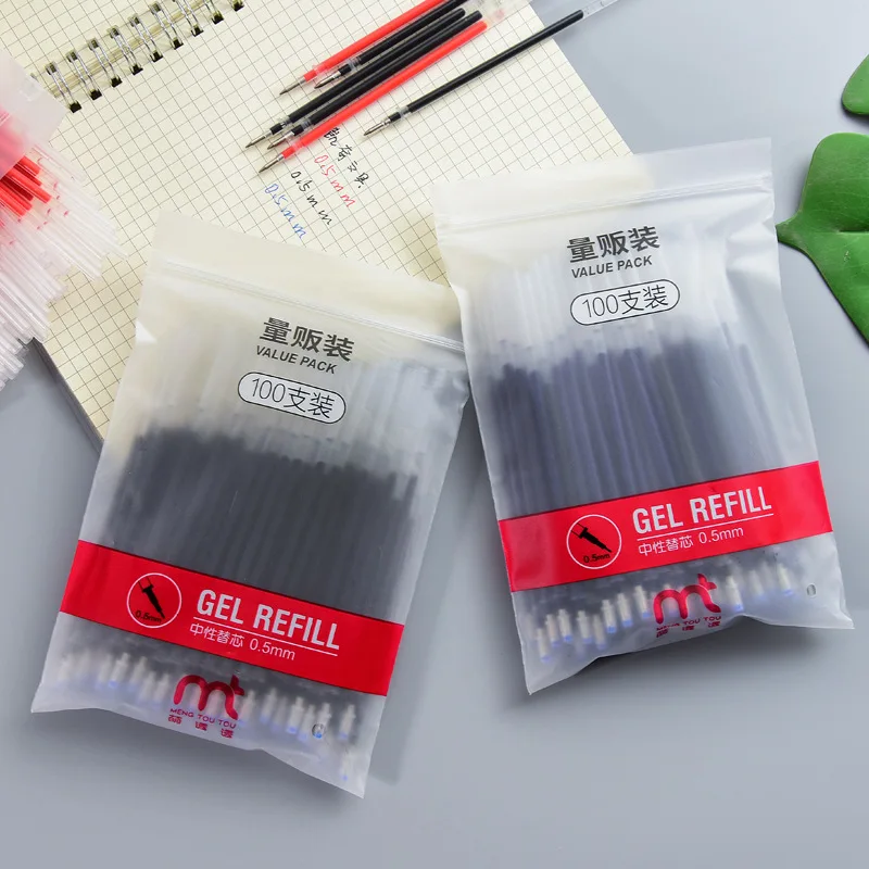 100PCS/lot Bullet Neutral Pen Core Set 0.5M Carbon Pen Black Wholesale Pen Core/Blue Red Stationery Pen Refill
100PCS/lot Bullet Neutral Pen Core Set 0.5M Carbon Pen Black Wholesale Pen Core/Blue Red Stationery Pen Refill