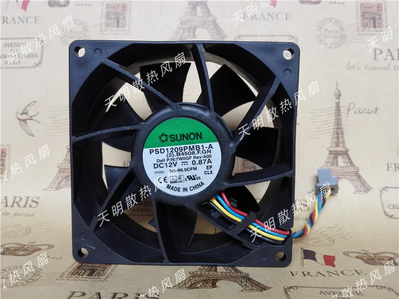 SUNON PSD1209PMB1-A (2).B4508.F.GN DC 12V 0.87A 90x90x38 мм, вентилятор охлаждения сервера
SUNON PSD1209PMB1-A (2).B4508.F.GN DC 12V 0.87A 90x90x38 мм, вентилятор охлаждения сервера