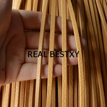 REAL BESTXY 5m/lot 4*3mm yellow flat leather cords rope with litchi pattern oil edged flat leather straps for bracelets making
REAL BESTXY 5m/lot 4*3mm yellow flat leather cords rope with litchi pattern oil edged flat leather straps for bracelets making