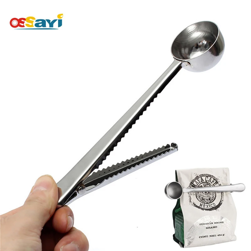 Coffee Scoop with Bag Clip Stainless Steel Convenience Creative Clip Multifunction Kitchen Gadgets Coffee Measuring Steel Spoon
Coffee Scoop with Bag Clip Stainless Steel Convenience Creative Clip Multifunction Kitchen Gadgets Coffee Measuring Steel Spoon