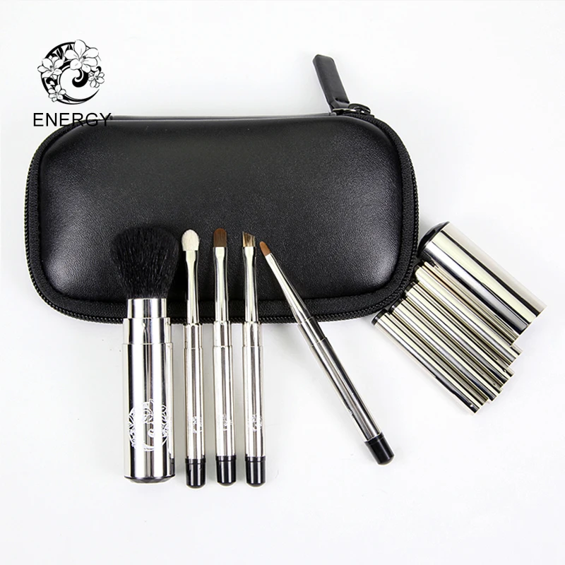 ENERGY Brand 5pcs Portable Makeup Brushes Make Up Brush Set Animal Hair + Retractable Copper Handle + Bag Pinceaux Maquillage 
ENERGY Brand 5pcs Portable Makeup Brushes Make Up Brush Set Animal Hair + Retractable Copper Handle + Bag Pinceaux Maquillage