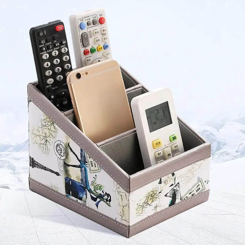 leather Phone/TV Remote Control Storage Box Home Desk Storage organizer Cosmetic Divider Tidy Sundries Container
leather Phone/TV Remote Control Storage Box Home Desk Storage organizer Cosmetic Divider Tidy Sundries Container