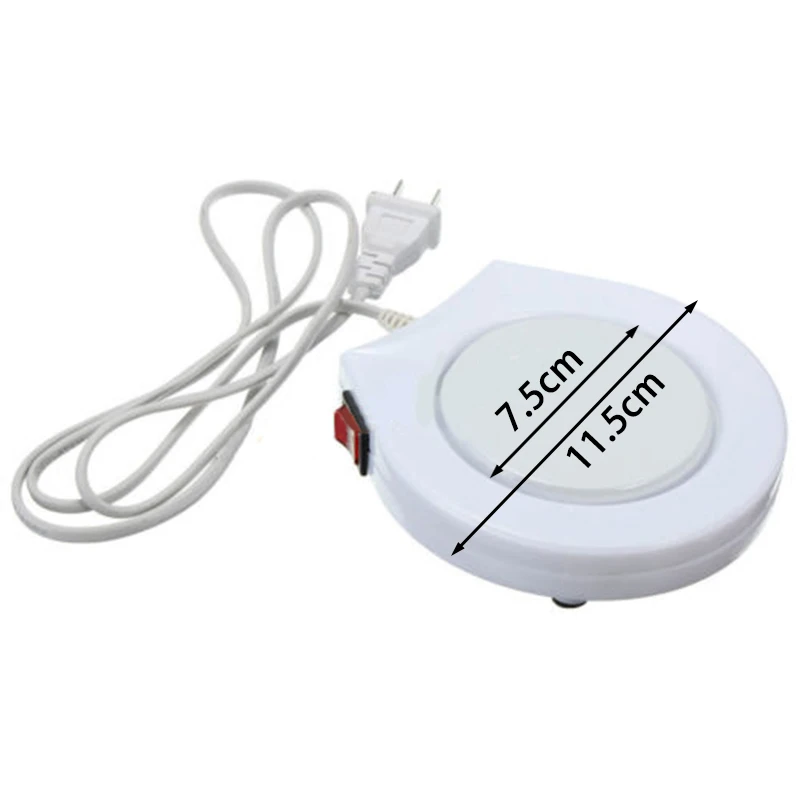 JX-LCLYL 1pc 220V White Electric Coffee Cup Warmer Tea Milk Mug Heater Pad Kitchen Tool keep 50-60 degrees Celsius