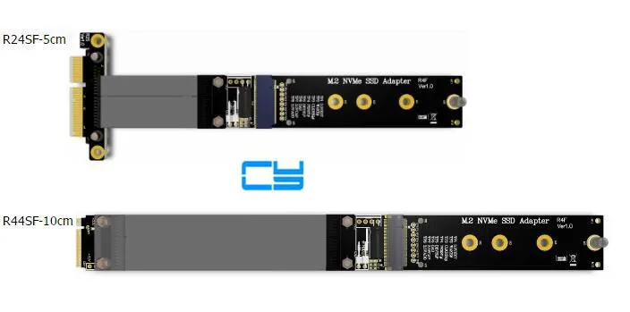 Gen3.0 32G/bps Riser PCI-Express PCI-E 4x PCIe x4 to M.2 NVMe Key M SSD M.2-M Card плоский кабель-удлинитель 10 см 30 60 |
