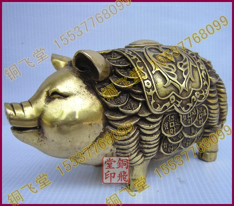 Copper bronze crafts copper pig golden pig lucky golden pig lucky golden pig