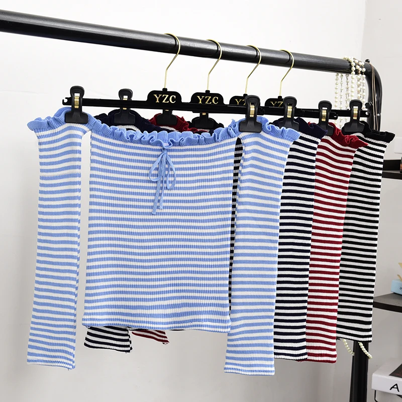 Ruffles Slash Neck Striped Sweaters Women's Knitting Off Shoulder Thin Sweater Pullover Tops For Girls
Ruffles Slash Neck Striped Sweaters Women's Knitting Off Shoulder Thin Sweater Pullover Tops For Girls