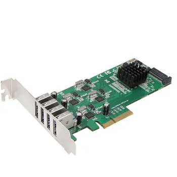 PCI-E USB3.0 Hub 4 Port Expansion Card SATA PCIE 4X 8X 16X To USB 3.0 Window XP Vista adapter Full Speed 5GB/S For Desktop PCI E
PCI-E USB3.0 Hub 4 Port Expansion Card SATA PCIE 4X 8X 16X To USB 3.0 Window XP Vista adapter Full Speed 5GB/S For Desktop PCI E