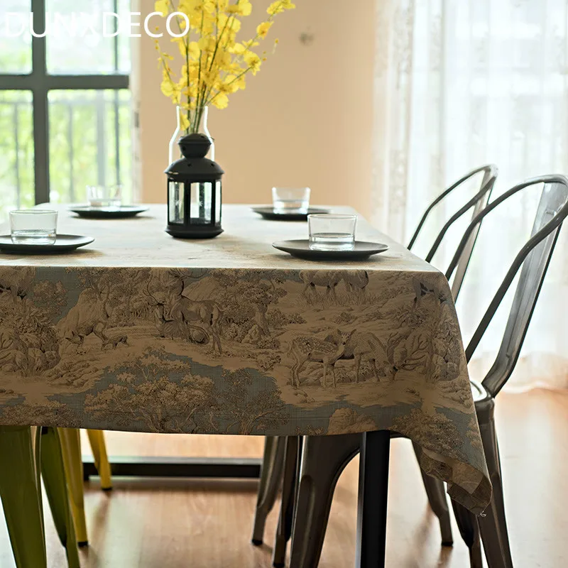 DUNXDECO Tablecloth Vintage Table Cover Fabric Chinese Ink Painting Elegant Home Decoration
DUNXDECO Tablecloth Vintage Table Cover Fabric Chinese Ink Painting Elegant Home Decoration