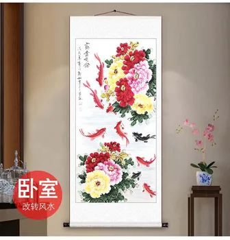 100% handpainted Hall Lobby HOME Company WALL TOP Decorative 9 fishes Rich Peony Flowers FENG SHUI chinese painting 175CM LARGE
100% handpainted Hall Lobby HOME Company WALL TOP Decorative 9 fishes Rich Peony Flowers FENG SHUI chinese painting 175CM LARGE