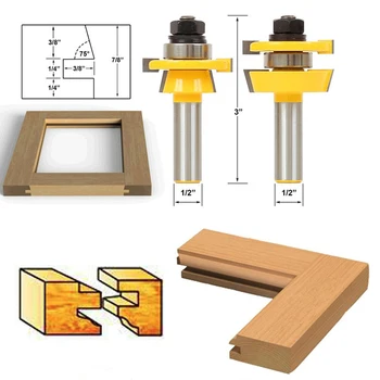New 2Pcs Rail & Stile Router Bit 1/2" Shank Shaker Chisel Cutter Woodworking Set
New 2Pcs Rail & Stile Router Bit 1/2" Shank Shaker Chisel Cutter Woodworking Set