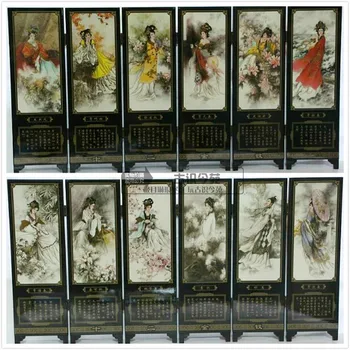 Art Classical Chinese Lacquer Handwork Painting Twelve women Auspicious Screen Decor
Art Classical Chinese Lacquer Handwork Painting Twelve women Auspicious Screen Decor
