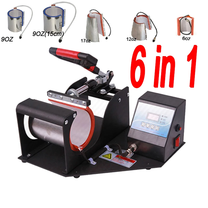 ST-610 6 in 1 Combo Mug Press Machine Mug Printing Machine Sublimation Printer for 6oz/9oz/11oz/12oz/17oz Cup
ST-610 6 in 1 Combo Mug Press Machine Mug Printing Machine Sublimation Printer for 6oz/9oz/11oz/12oz/17oz Cup