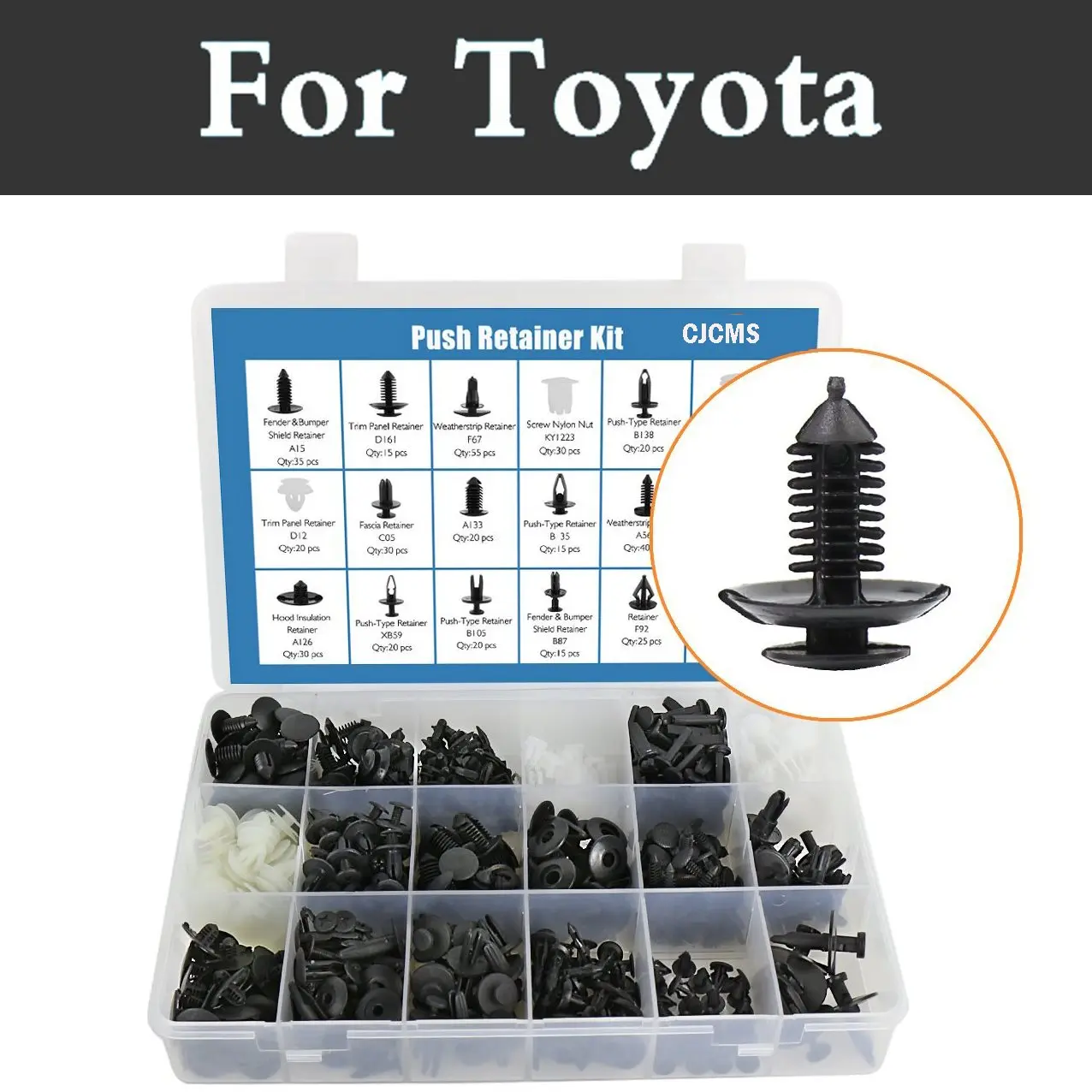 415pcs Car Push Rivets Set Sizes&Applications Rivets For Toyota Sequoia Soarer Sprinter Carib Succeed Urban Cruiser
415pcs Car Push Rivets Set Sizes&Applications Rivets For Toyota Sequoia Soarer Sprinter Carib Succeed Urban Cruiser