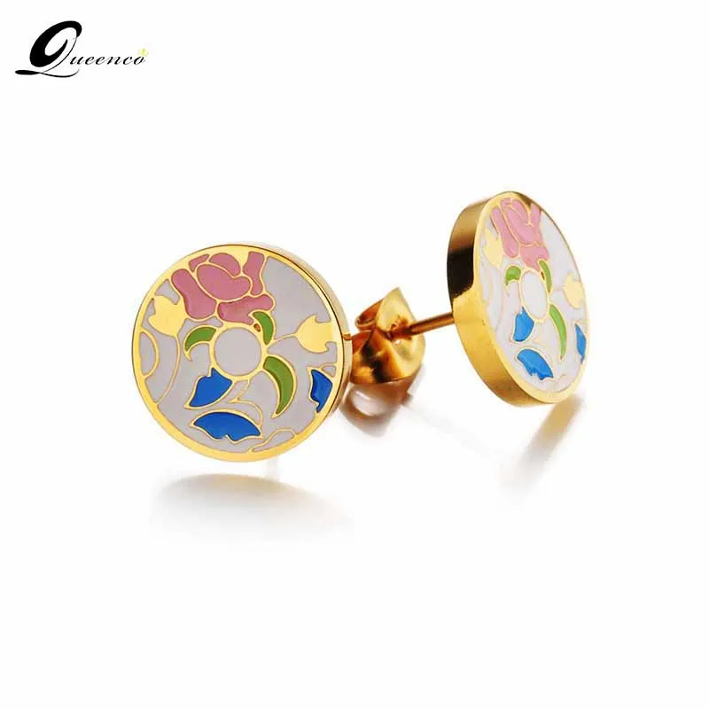 Painted Peony Flower Stud Earrings Girl Cloisonne Glaze Earrings Statement Earrings For Women Fashion Accessories
Painted Peony Flower Stud Earrings Girl Cloisonne Glaze Earrings Statement Earrings For Women Fashion Accessories