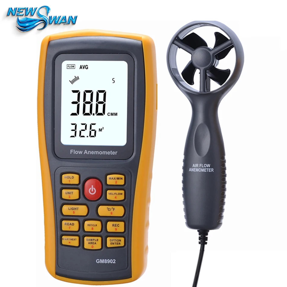 GM8902 Digital Anemometer Wind Speed Meter Air Flow Tester Air Temperature Meter Measuring 0~45m/s with USB Interface
GM8902 Digital Anemometer Wind Speed Meter Air Flow Tester Air Temperature Meter Measuring 0~45m/s with USB Interface