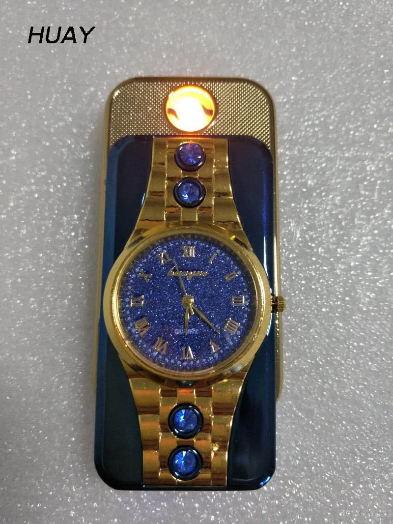 Cigarette Lighter Watches Creative lighter USB rechargeable Flameless personality lighter clock man toy gift ZD809 1pcs
Cigarette Lighter Watches Creative lighter USB rechargeable Flameless personality lighter clock man toy gift ZD809 1pcs