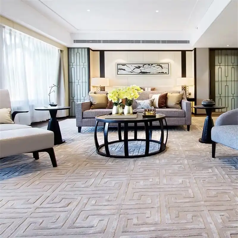 New Zealand Imported Wool Mixed Silk Famous Brand Carpet Living