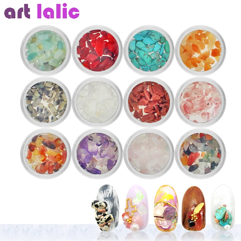 12 Colors/set Natural Stone Quartz Gemstone Turquoise for Acrylic Nail Art DIY Charm Hand Crafts Decoration
12 Colors/set Natural Stone Quartz Gemstone Turquoise for Acrylic Nail Art DIY Charm Hand Crafts Decoration