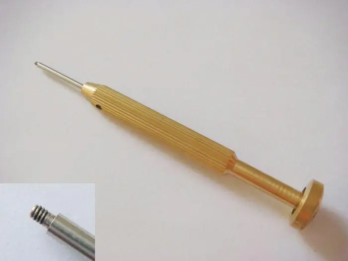 Screwdriver for installing spacers grabbing screws M2.35 and M2.85 for spring hinge for wood sunglasses TSH-10,ZSH-02 etc
Screwdriver for installing spacers grabbing screws M2.35 and M2.85 for spring hinge for wood sunglasses TSH-10,ZSH-02 etc