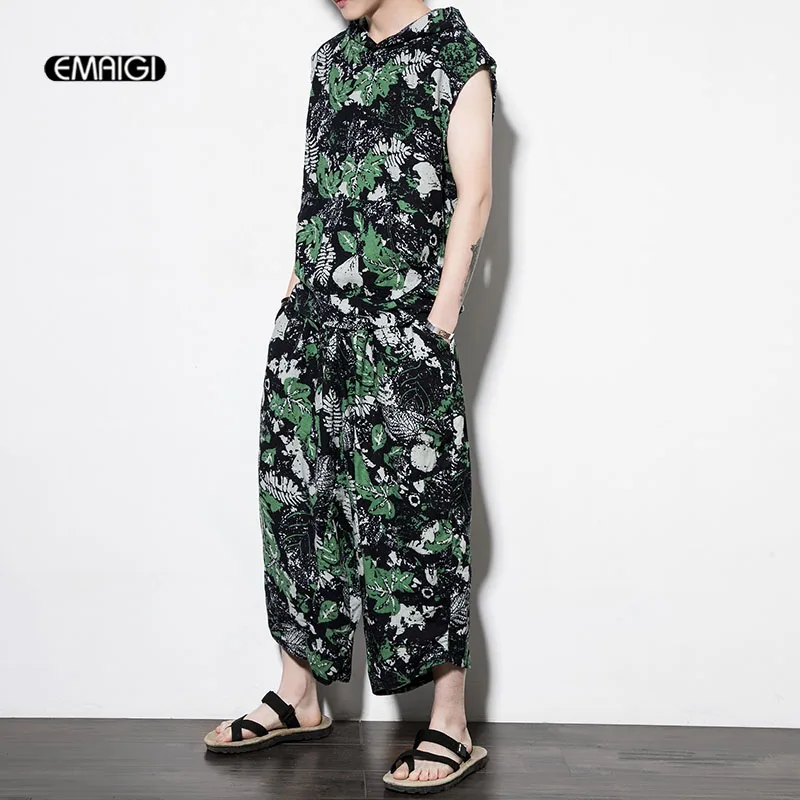 Men 2PCS Sets (tshirt+pant) Loose Casual Cotton Linen Tank Tops Wide Leg Pant Male Beach Harem Trouser
Men 2PCS Sets (tshirt+pant) Loose Casual Cotton Linen Tank Tops Wide Leg Pant Male Beach Harem Trouser