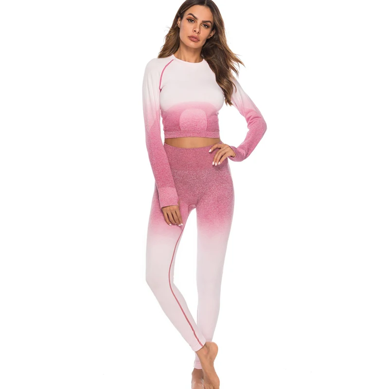 Seamless 2 Piece Set Women Sport Suit Gym Workout Clothes Long Sleeve Fitness Clothing Leggings Yoga Set Active Wear
Seamless 2 Piece Set Women Sport Suit Gym Workout Clothes Long Sleeve Fitness Clothing Leggings Yoga Set Active Wear
