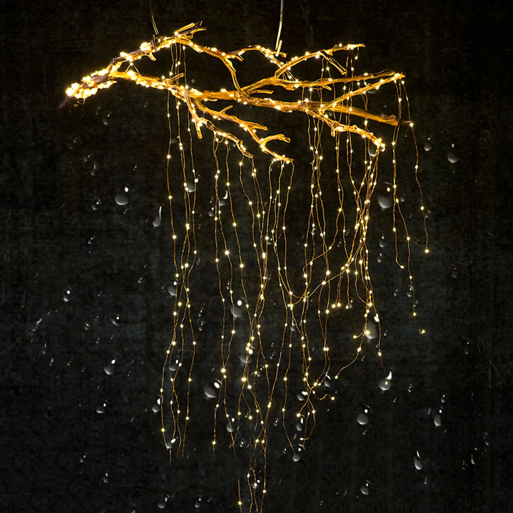 12V LED String Light Christmas Tree Decorative Lights 2m 20 Lines 400 Led Flexible Silver Copper Wire For Xmas Garden Party JQ | Лампы и