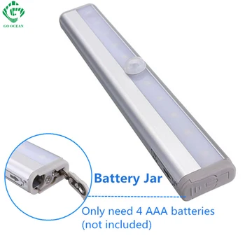 LED Night Light IR Infrared Motion Sensor 10 LED Under Cabinet Lights Wireless Closet Wall Stair Wardrobe Toilet Emergency Lamps
LED Night Light IR Infrared Motion Sensor 10 LED Under Cabinet Lights Wireless Closet Wall Stair Wardrobe Toilet Emergency Lamps