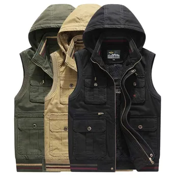 Autumn Winter Hooded Fashion Vest Fleece Sleeveless Coat Jacket Men Casual Waistcoat Thick Warm Vest Multi Big Pocket Plus Size
Autumn Winter Hooded Fashion Vest Fleece Sleeveless Coat Jacket Men Casual Waistcoat Thick Warm Vest Multi Big Pocket Plus Size