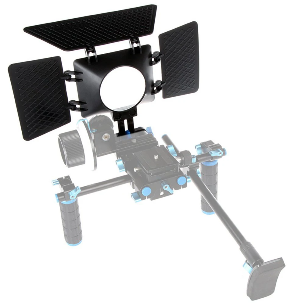 5pc/lot Matte Box Sunshade for 15mm Rail Rod Support DSLR 5DII 60D D90 550D 600D black
5pc/lot Matte Box Sunshade for 15mm Rail Rod Support DSLR 5DII 60D D90 550D 600D black