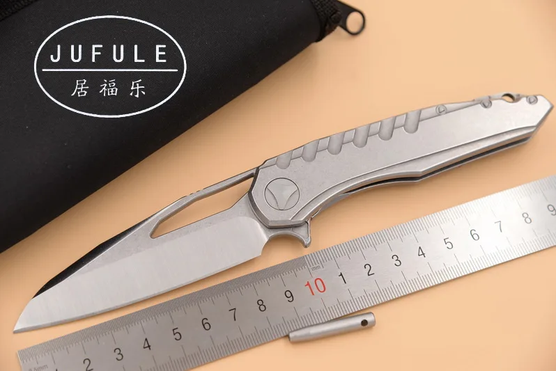 

JUFULE custom Sigil ball bearing Folding D2 blade Steel handle Utility camp hunt Outdoor Tactical survive EDC Tool Kitchen Knife