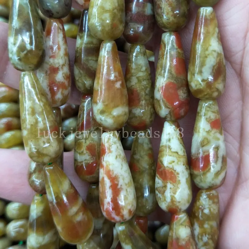 Free shipping 10x30mm Green Serpentine Water Drop Women Men Spacers Beads Strand 15.5" FG7959
Free shipping 10x30mm Green Serpentine Water Drop Women Men Spacers Beads Strand 15.5" FG7959