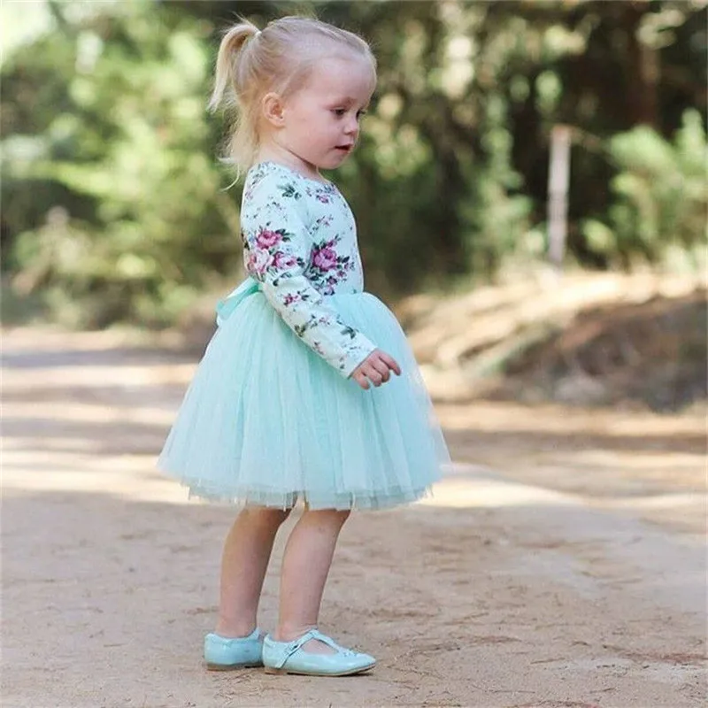 Girl Dress 2018 New Summer Mesh Girls Clothes Blue Floral Princess Full Sleeve Bow Tulle Dress Children Clothes Baby Girls Dress
Girl Dress 2018 New Summer Mesh Girls Clothes Blue Floral Princess Full Sleeve Bow Tulle Dress Children Clothes Baby Girls Dress