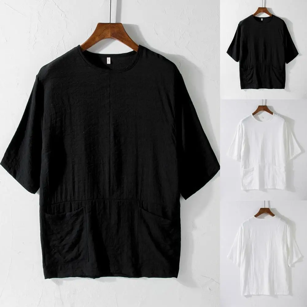 Men's Summer New Style Fashion Pure Cotton And Hemp Short Sleeve Comfortable Top Shirt Breathable Harajuku style Solid
Men's Summer New Style Fashion Pure Cotton And Hemp Short Sleeve Comfortable Top Shirt Breathable Harajuku style Solid