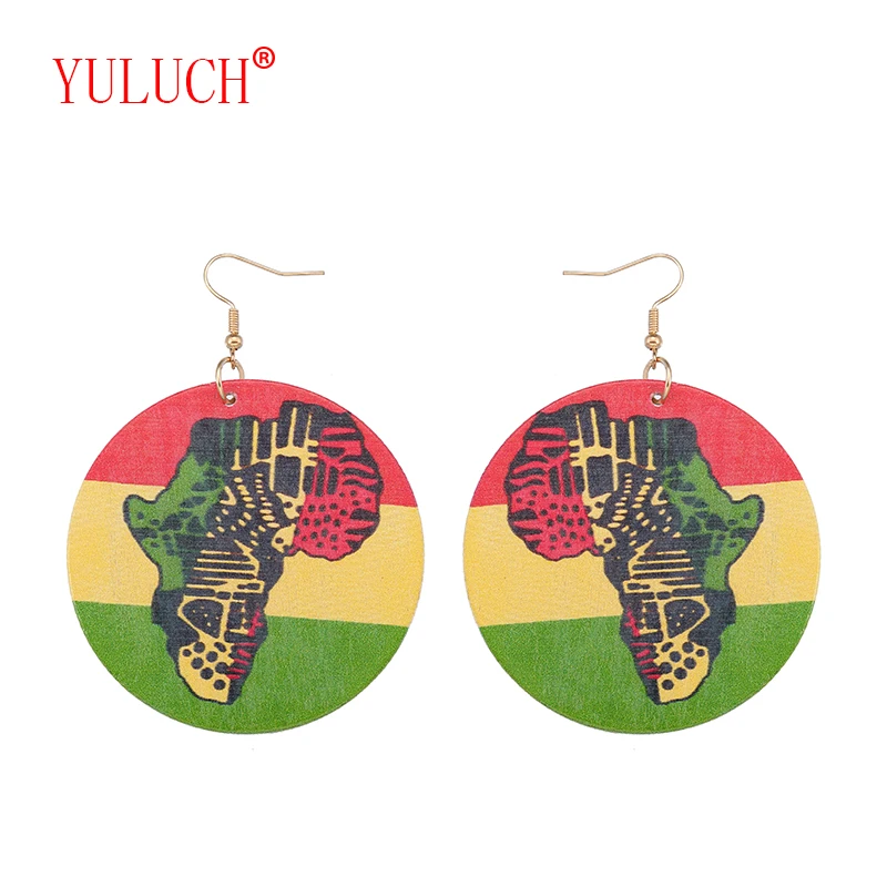 YULUCH Popular Painted Africa Map Lion Maple Leaf Pattern for Personality Design Wooden Ethnic Woman Jewelry Pendant Earrings
YULUCH Popular Painted Africa Map Lion Maple Leaf Pattern for Personality Design Wooden Ethnic Woman Jewelry Pendant Earrings